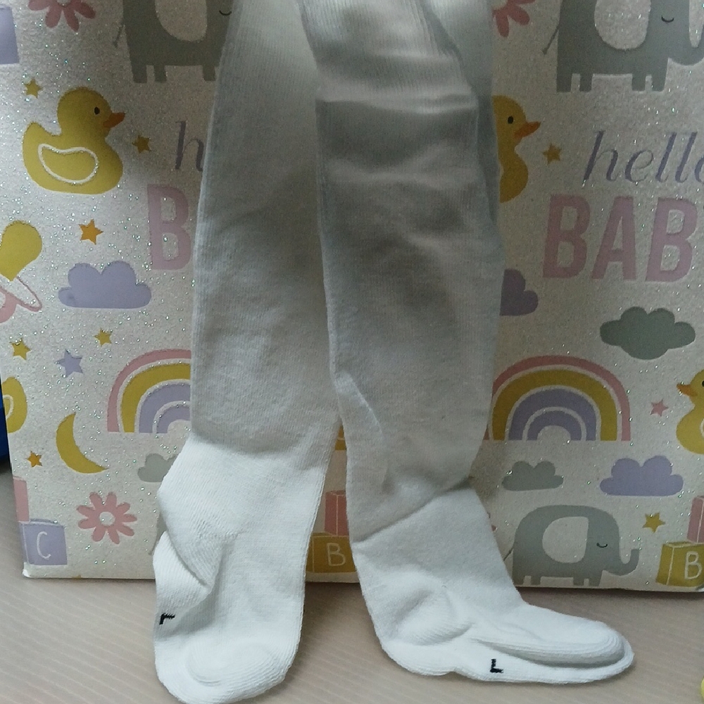 Set Of 2 - White Baby Tights